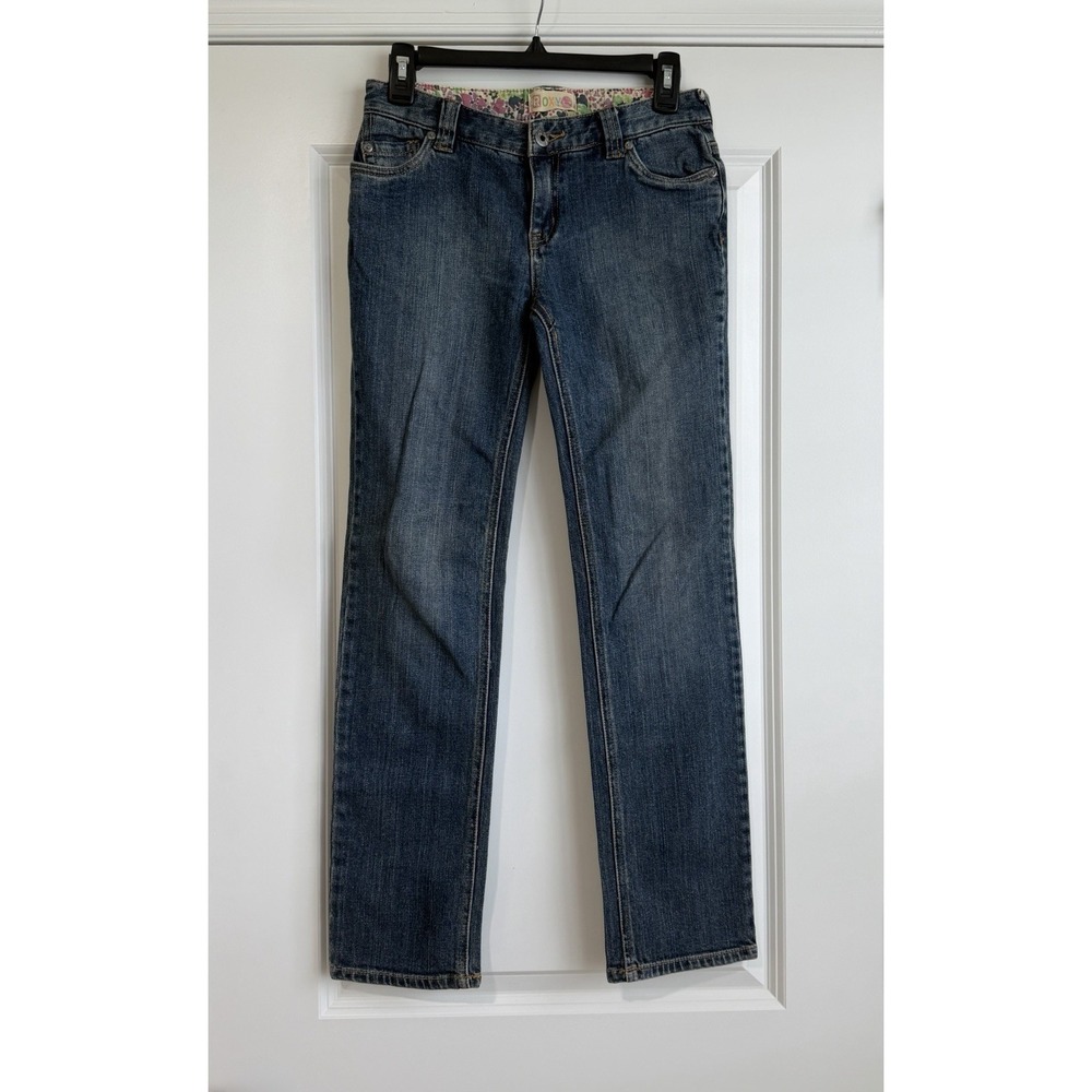 Vintage Roxy Girls Low Rise Straight Leg Denim Jeans Size 16